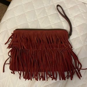 Patricia Nash Boho Fringe Cassini Wristlet.